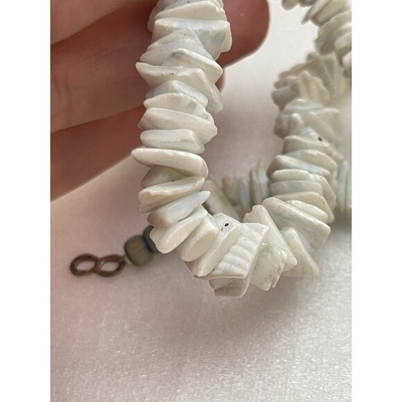 Lot 2 Puka Shell Necklaces 16" Surfer Hawaiian Chunky Boho Natural Shells VTG - Picture 11 of 14